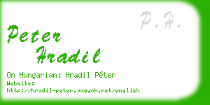 peter hradil business card